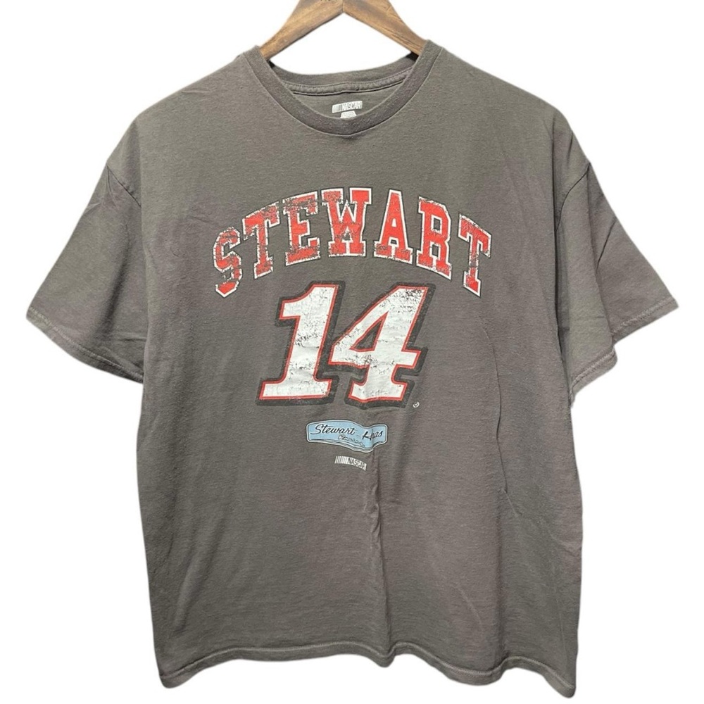 Tony Stewart 14 car NASCAR Stewart haas Racing Front Graphic casual T-Shirt tee